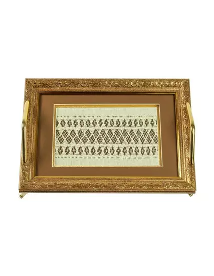 Çınarcık İşi Handmade Tray on Kutnu Fabric PGI