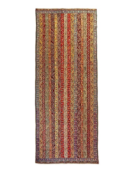Antik Kırşehir Şal Yolluk Halı 19. Yüzyıl 135 x 325 cm