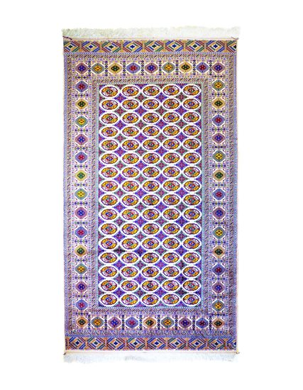 Hand Woven Original Turkmen Tekke Rug 100% Silk 195 x 310 cm