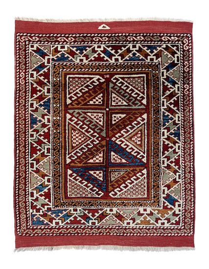 Antique Bergama Rug 100+ Age 105 x 136 cm