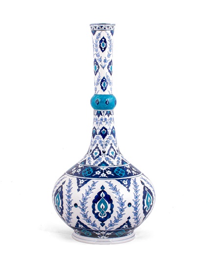 Rumi & Spring Branch Patterned Original Iznik Ceramic Vase 42cm PDO