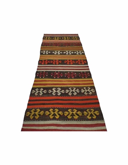 Hand Woven Konya Runner Kilim 324 x 187 cm (10.8 x 2.11 feet)