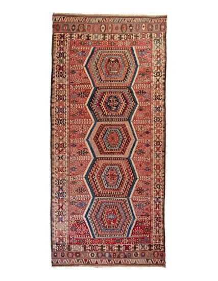 Antique Sivrihisar Kilim 19th Century 160 x 363 cm