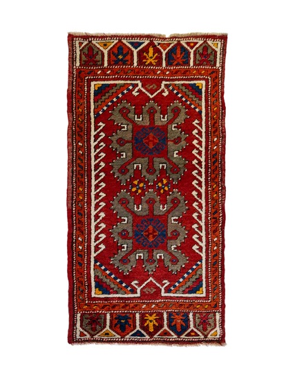 Antique Konya Double Central Yastik 100+ Age 53 x 102 cm