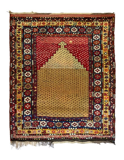 Antik Sarıçiçek Yaylası Halısı 19. Yüzyıl 133 x 174 cm