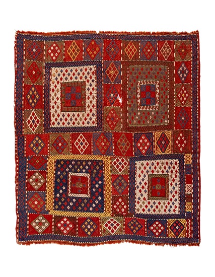 Antique Caucasian Verne Cecim Kilim Sofhra (Piece) 19th Century 94 x 102 cm