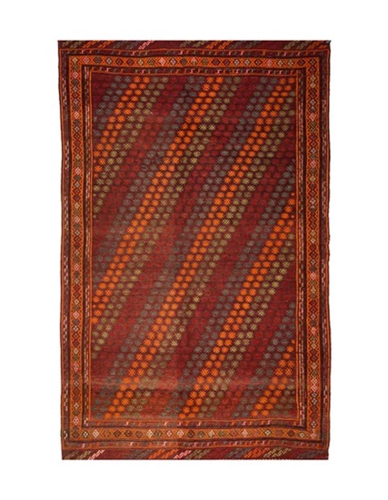 Hand Woven Cotton & Wool Denizli Kilim 292 x 183 cm